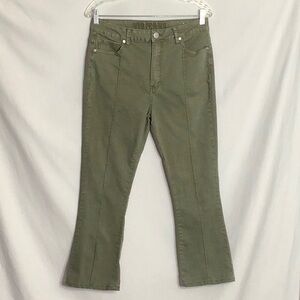 VIP Sage Green Cropped Flare Pants Size 31